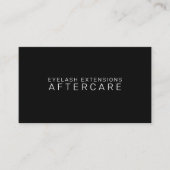 Aftercare Instructions Card for Lash Extensions Visitekaartje (Voorkant)