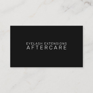 Aftercare Instructions Card for Lash Extensions Visitekaartje