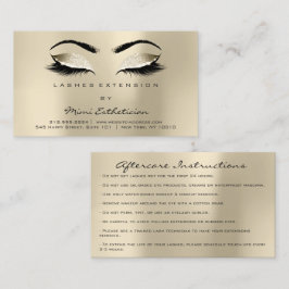 Aftercare Instructions Lashes Champaigne Ivory Visitekaartje