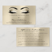 Aftercare Instructions Lashes Champaigne Ivory Visitekaartje (Voorkant / Achterkant)