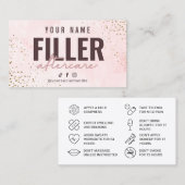 Aftercare-kaart voor vulinstructies visitekaartje (Voorkant / Achterkant)