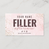 Aftercare-kaart voor vulinstructies visitekaartje (Voorkant)