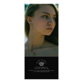 Aftercare oorpiercing instructies zwart foto reclamekaart (Achterkant)