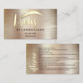 Aftercare Wenkbrauw Logo Microblading Rose Goud Be Visitekaartje