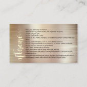 Aftercare Wenkbrauw Logo Microblading Rose Goud Be Visitekaartje (Achterkant)