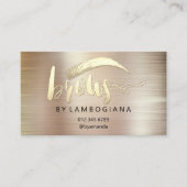 Aftercare Wenkbrauw Logo Microblading Rose Goud Be Visitekaartje (Voorkant)