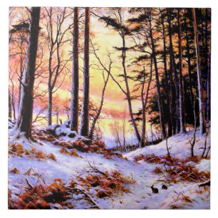 Afterglow, beroemd schilderij van Joseph Farquhars Tegeltje