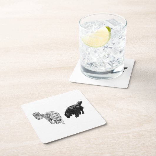 Afterglow Dot Sip — Retriever Duo Kartonnen Onderzetters (Insitu)