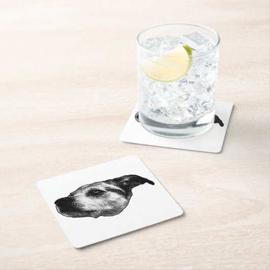 Afterglow Dot Sip — Terriër Kartonnen Onderzetters (Insitu)