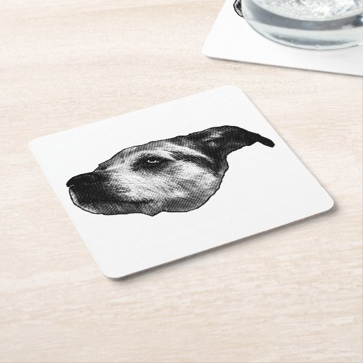 Afterglow Dot Sip — Terriër Kartonnen Onderzetters (Schuin)