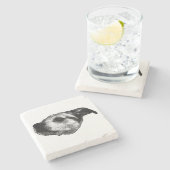 Afterglow Dot Sip — Terriër Stenen Onderzetter (Zijkant)