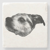 Afterglow Dot Sip — Terriër Stenen Onderzetter (Voorkant)