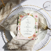 Afterglow Floral Garden Blooms Wedding Menu