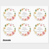 Afterglow Floral Garden | Wedding Favor Ronde Sticker (Vel)