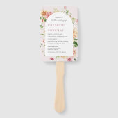 Afterglow Garden Floral Wedding Handwaaier (Voorkant)