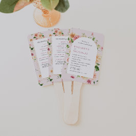 Afterglow Garden Floral Wedding Handwaaier