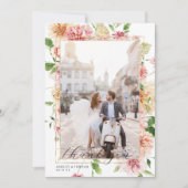 Afterglow Garden Floral Wedding Photo Thank You Bedankkaart (Voorkant)