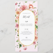 Afterglow Garden Florals Trouwmenu Menu (Voorkant)