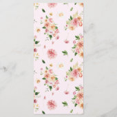 Afterglow Garden Florals Wedding Menu (Achterkant)