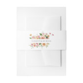 Afterglow Monogram | Romantische bloemige bruiloft Uitnodigingen Wikkel (Voorkant Voorbeeld)