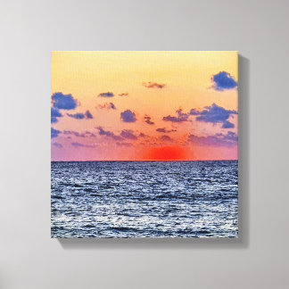 Afterglow Over the Mediterranean Cyprus Horizon -  Canvas Afdruk