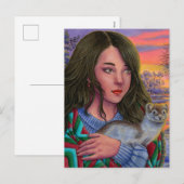 "Afterglow" postcard Feestdagenkaart (Voorkant / Achterkant)