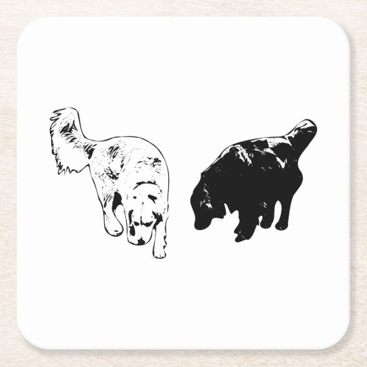 Afterglow Table Hush — Retriever Duo Kartonnen Onderzetters (Voorkant)