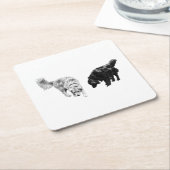 Afterglow Table Hush — Retriever Duo Kartonnen Onderzetters (Schuin)