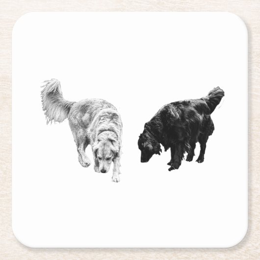 Afterglow Table Hush — Retriever Duo Kartonnen Onderzetters (Voorkant)