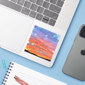 Afterglow Vinyl Sticker (Laptop met iPhone)