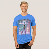 Afterlife Disco – Groovy Skelet Dans in Pastel  Tri-Blend Shirt (Voorkant volledig)