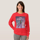 Afterlife Disco – Groovy Skeleton Dance in Pastel  T-shirt (Voorkant volledig)