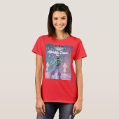 Afterlife Disco Groovy Skeleton Dance in Pastel T-shirt (Voorkant volledig)