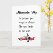 Aftermarket Hip Een Grappig Heup Vervanging Gedich Kaart (Gele Bloem)