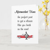 Aftermarket Knee Een Grappig Knie Vervanging Gedic Kaart (Gele Bloem)