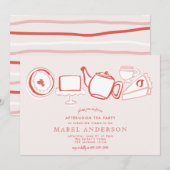 Aftermiddag Baby shower Kaart (Voorkant / Achterkant)