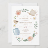 Aftermiddag Baby shower Tea | Begrotingsuitnodigin Kaart (Voorkant)
