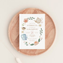 Aftermiddag Baby shower Tea | Begrotingsuitnodigin