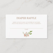 Aftermiddag Baby shower van Tea Diaper Raffle Informatiekaartje (Voorkant)