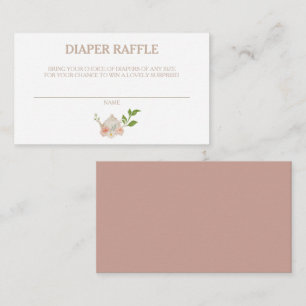 Aftermiddag Baby shower van Tea Diaper Raffle Informatiekaartje