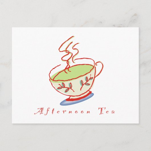Aftermiddag Briefkaart Tea (Voorkant)