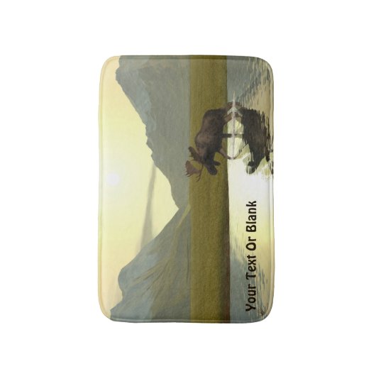 Aftermiddag Moose Badmat (Voorkant Verticaal)