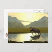 Aftermiddag Moose Briefkaart (Voorkant / Achterkant)