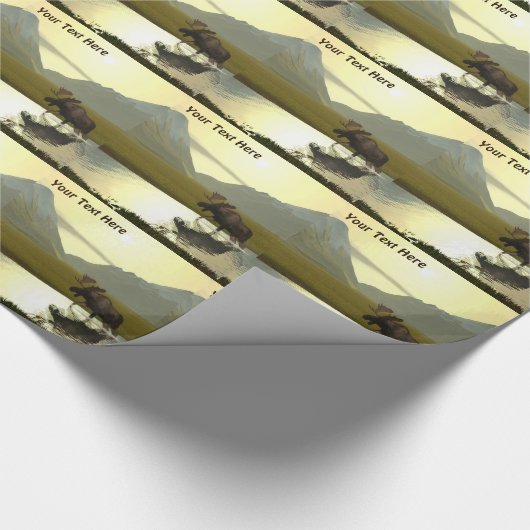 Aftermiddag Moose Cadeaupapier (Hoek)