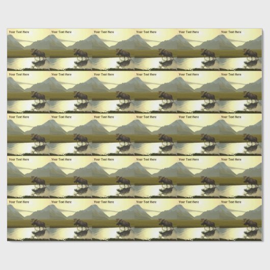 Aftermiddag Moose Cadeaupapier (Vlak)