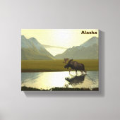Aftermiddag Moose Canvas Afdruk (Voorkant)