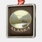 Aftermiddag Moose Metalen Ornament (Links)