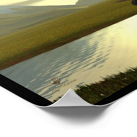 Aftermiddag Moose Poster (Hoek)