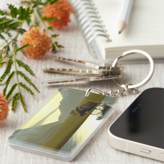 Aftermiddag Moose Sleutelhanger (Voorkant Rechts)