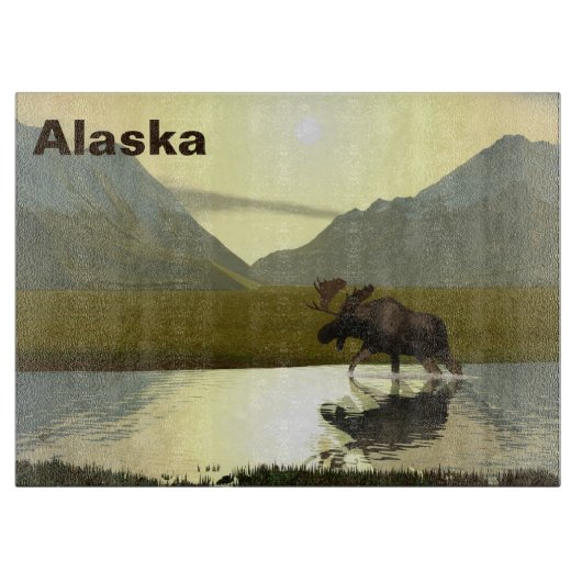 Aftermiddag Moose Snijplank (Voorkant)